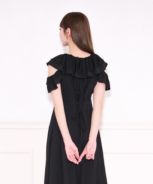 apres jour（アプレジュール）の「フリルレースアップワンピース