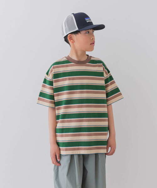 URBAN RESEARCH DOORS（アーバンリサーチドアーズ）の「『WEB/一部店舗限定サイズ』マルチボーダールーズTシャツ(KIDS)（Tシャツ/カットソー・キッズ・ホワイト系その他/ベージュ系その他・120/105/150/135）」の7枚目の写真