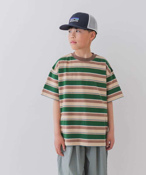 URBAN RESEARCH DOORS（アーバンリサーチドアーズ）の「『WEB/一部店舗限定サイズ』マルチボーダールーズTシャツ(KIDS)（Tシャツ/カットソー・キッズ・ホワイト系その他/ベージュ系その他・120/105/150/135）」の8枚目の写真