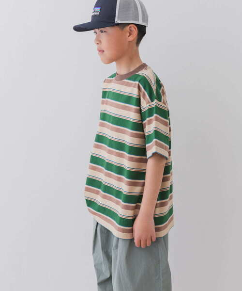 URBAN RESEARCH DOORS（アーバンリサーチドアーズ）の「『WEB/一部店舗限定サイズ』マルチボーダールーズTシャツ(KIDS)（Tシャツ/カットソー・キッズ・ホワイト系その他/ベージュ系その他・120/105/150/135）」の9枚目の写真