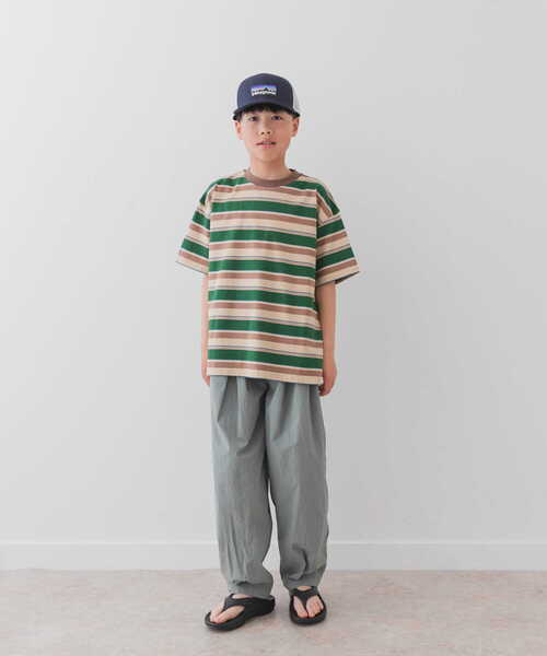 URBAN RESEARCH DOORS（アーバンリサーチドアーズ）の「『WEB/一部店舗限定サイズ』マルチボーダールーズTシャツ(KIDS)（Tシャツ/カットソー・キッズ・ホワイト系その他/ベージュ系その他・120/105/150/135）」の10枚目の写真