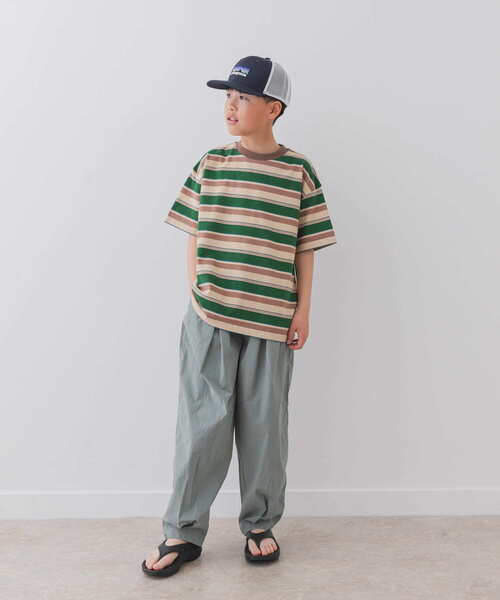 URBAN RESEARCH DOORS（アーバンリサーチドアーズ）の「『WEB/一部店舗限定サイズ』マルチボーダールーズTシャツ(KIDS)（Tシャツ/カットソー・キッズ・ホワイト系その他/ベージュ系その他・120/105/150/135）」の12枚目の写真