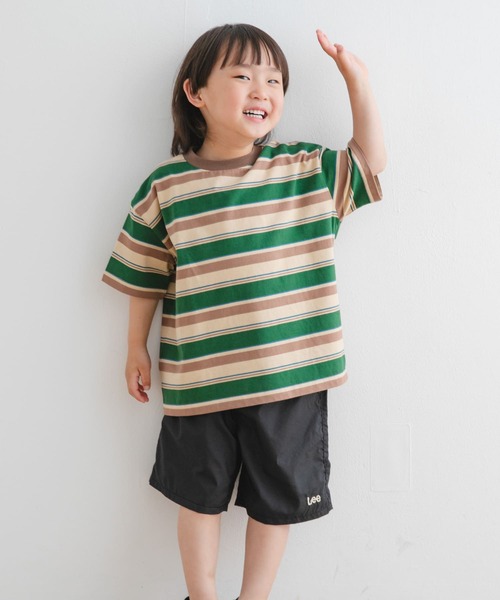 URBAN RESEARCH DOORS（アーバンリサーチドアーズ）の「『WEB/一部店舗限定サイズ』マルチボーダールーズTシャツ(KIDS)（Tシャツ/カットソー・キッズ・ホワイト系その他/ベージュ系その他・120/105/150/135）」の15枚目の写真