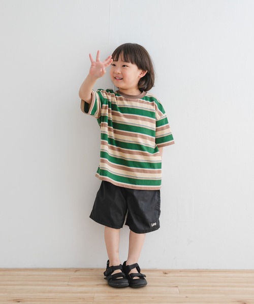 URBAN RESEARCH DOORS（アーバンリサーチドアーズ）の「『WEB/一部店舗限定サイズ』マルチボーダールーズTシャツ(KIDS)（Tシャツ/カットソー・キッズ・ホワイト系その他/ベージュ系その他・120/105/150/135）」の18枚目の写真