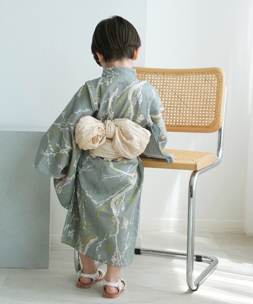 utatane(ウタタネ)の「浴衣ワンピース2点セット 男女兼用 ひよこ商店(浴衣・キッズ・ブルー系2/ベージュ系1/ホワイト系1/グレー系2/ホワイト系2/グレー系1/ブルー系3/ブルー系1・90cm/100cm/110cm/120cm/130cm)」の17枚目の写真