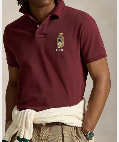 POLO RALPH LAUREN(ポロ ラルフ ローレン)の「カスタム スリム フィット ベア メッシュ ポロシャツ(ポロシャツ・メンズ・レッド・L/M/S/XL/XS/XXL)」の6枚目の写真