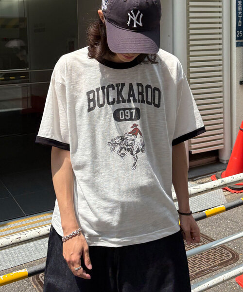 CIAOPANIC(チャオパニック)の「アソートプリントリンガーTシャツ(Tシャツ/カットソー・レディース・イエロー/ブラウン/ブラック・MEDIUM/LARGE)」の12枚目の写真