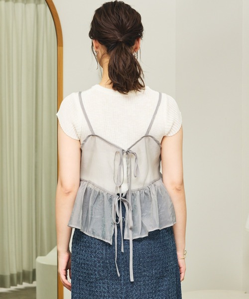 kittle リバーシブルビスチェキャミソール Re:EDIT（リエディ） ビスチェ キャミソール ショート丈 レディース 5