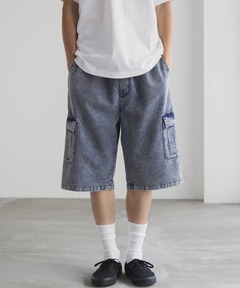 REFLEM/レフレム』クロス総柄ラインストーンスウェットハーフ