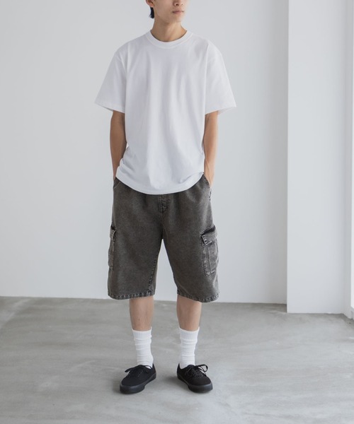 NAVY（ネイビー）の「NAVY デニムカーゴショーツ（カーゴパンツ・メンズ・グレー系/ブルー系・S/M/L/XL）」の3枚目の写真