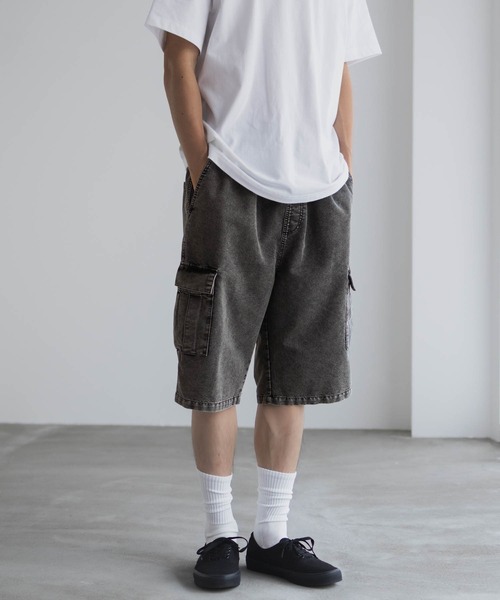 NAVY（ネイビー）の「NAVY デニムカーゴショーツ（カーゴパンツ・メンズ・グレー系/ブルー系・S/M/L/XL）」の6枚目の写真