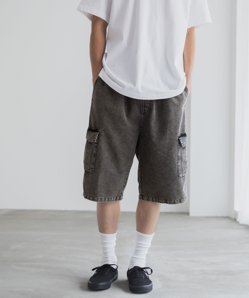 NAVY（ネイビー）の「NAVY デニムカーゴショーツ（カーゴパンツ・メンズ・グレー系/ブルー系・S/M/L/XL）」の5枚目の写真