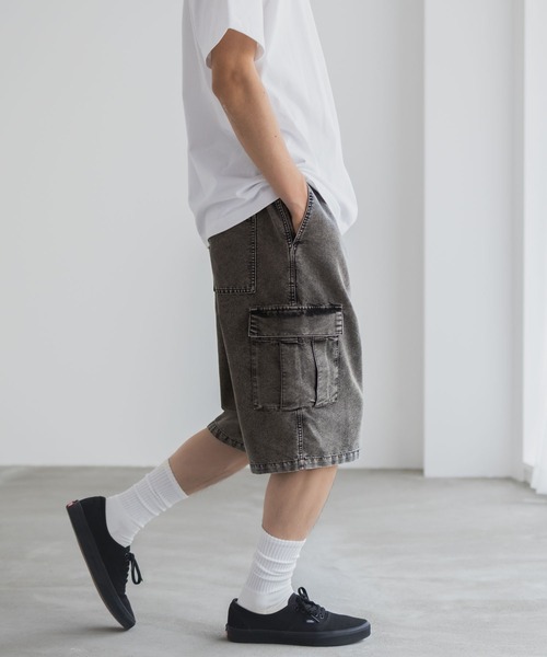 NAVY（ネイビー）の「NAVY デニムカーゴショーツ（カーゴパンツ・メンズ・グレー系/ブルー系・S/M/L/XL）」の8枚目の写真