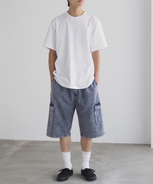 NAVY（ネイビー）の「NAVY デニムカーゴショーツ（カーゴパンツ・メンズ・グレー系/ブルー系・S/M/L/XL）」の10枚目の写真