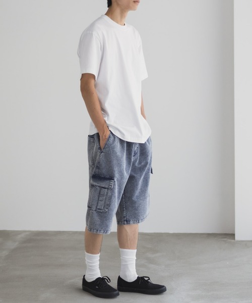 NAVY（ネイビー）の「NAVY デニムカーゴショーツ（カーゴパンツ・メンズ・グレー系/ブルー系・S/M/L/XL）」の11枚目の写真