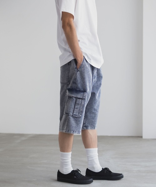 NAVY（ネイビー）の「NAVY デニムカーゴショーツ（カーゴパンツ・メンズ・グレー系/ブルー系・S/M/L/XL）」の12枚目の写真