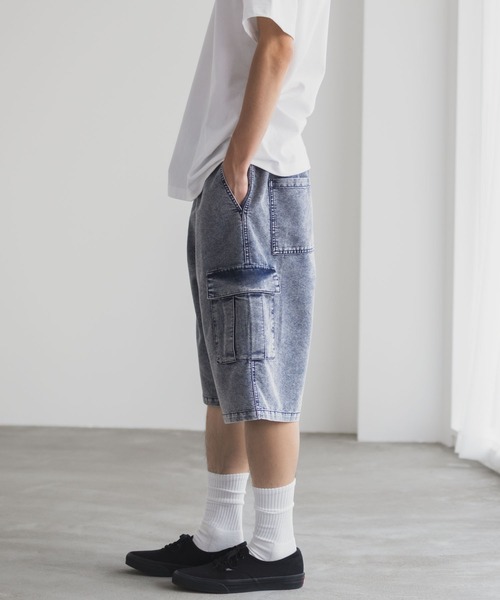 NAVY（ネイビー）の「NAVY デニムカーゴショーツ（カーゴパンツ・メンズ・グレー系/ブルー系・S/M/L/XL）」の15枚目の写真