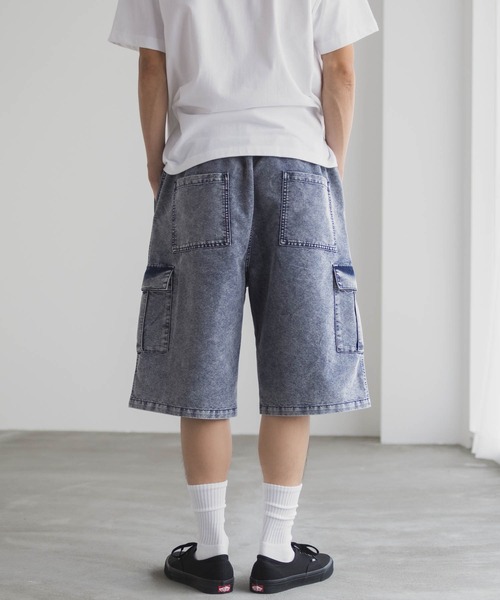 NAVY（ネイビー）の「NAVY デニムカーゴショーツ（カーゴパンツ・メンズ・グレー系/ブルー系・S/M/L/XL）」の16枚目の写真