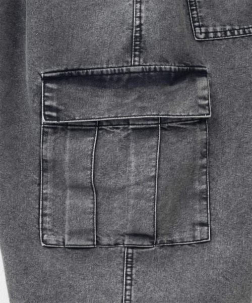 NAVY（ネイビー）の「NAVY デニムカーゴショーツ（カーゴパンツ・メンズ・グレー系/ブルー系・S/M/L/XL）」の22枚目の写真