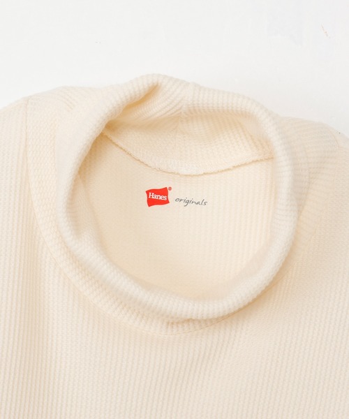 HANES（ヘインズ）の「【Hanes/ヘインズ】レディース タートルネックロングTシャツ（Tシャツ/カットソー・レディース・ヘザーグレー/パープル系その他2/オフホワイト/ダークネイビー・FREE）」の12枚目の写真