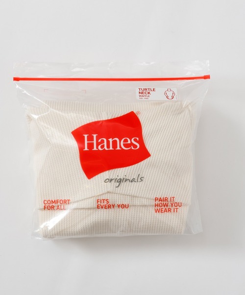 HANES（ヘインズ）の「【Hanes/ヘインズ】レディース タートルネックロングTシャツ（Tシャツ/カットソー・レディース・ヘザーグレー/パープル系その他2/オフホワイト/ダークネイビー・FREE）」の13枚目の写真