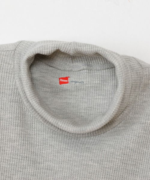 HANES（ヘインズ）の「【Hanes/ヘインズ】レディース タートルネックロングTシャツ（Tシャツ/カットソー・レディース・ヘザーグレー/パープル系その他2/オフホワイト/ダークネイビー・FREE）」の8枚目の写真