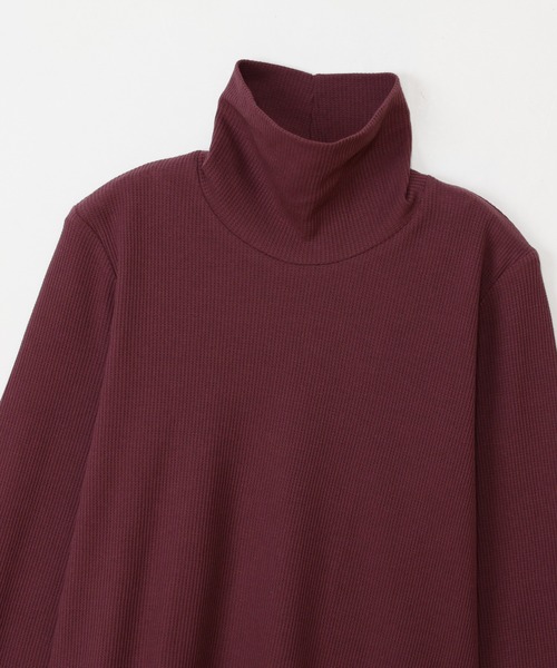 HANES（ヘインズ）の「【Hanes/ヘインズ】レディース タートルネックロングTシャツ（Tシャツ/カットソー・レディース・ヘザーグレー/パープル系その他2/オフホワイト/ダークネイビー・FREE）」の19枚目の写真