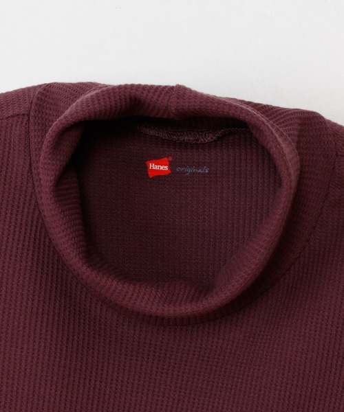 HANES（ヘインズ）の「【Hanes/ヘインズ】レディース タートルネックロングTシャツ（Tシャツ/カットソー・レディース・ヘザーグレー/パープル系その他2/オフホワイト/ダークネイビー・FREE）」の20枚目の写真