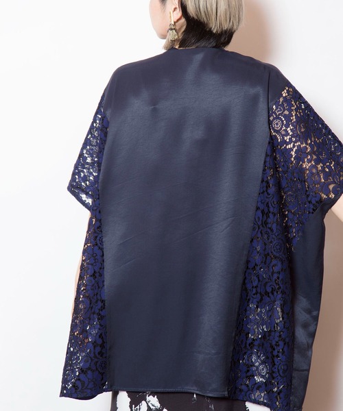 OSMOSIS（オズモーシス）の「切替ワイドブラウス（シャツ/ブラウス・レディース・ホワイト/ブラック/ネイビー・ONE SIZE）」の15枚目の写真