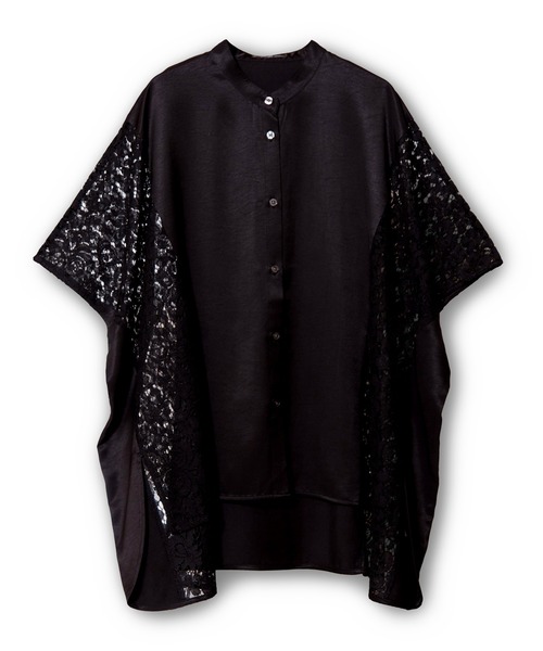 OSMOSIS（オズモーシス）の「切替ワイドブラウス（シャツ/ブラウス・レディース・ホワイト/ブラック/ネイビー・ONE SIZE）」の4枚目の写真