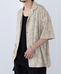 【HAUS】ドローイングフラワーオープンカラーシャツ 252-3610