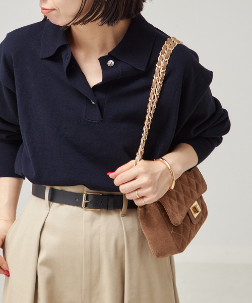 journal standard L'essage（ジャーナルスタンダードレサージュ）の「Washable/victria襟付プルオーバー（ニット/セーター・レディース・ベージュ/ネイビー/チャコールグレー・FREE）」の3枚目の写真