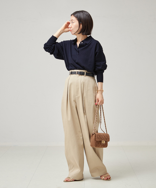 journal standard L'essage（ジャーナルスタンダードレサージュ）の「Washable/victria襟付プルオーバー（ニット/セーター・レディース・ベージュ/ネイビー/チャコールグレー・FREE）」の21枚目の写真