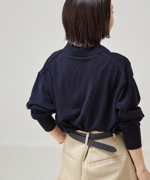 journal standard L'essage（ジャーナルスタンダードレサージュ）の「Washable/victria襟付プルオーバー（ニット/セーター・レディース・ベージュ/ネイビー/チャコールグレー・FREE）」の20枚目の写真