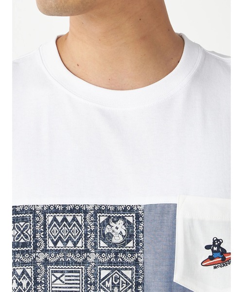 McGREGOR(マックレガー)の「ベア切替えTシャツ(Tシャツ/カットソー・メンズ・ピンク/チャコール/アイボリー・M/L/XL)」の16枚目の写真