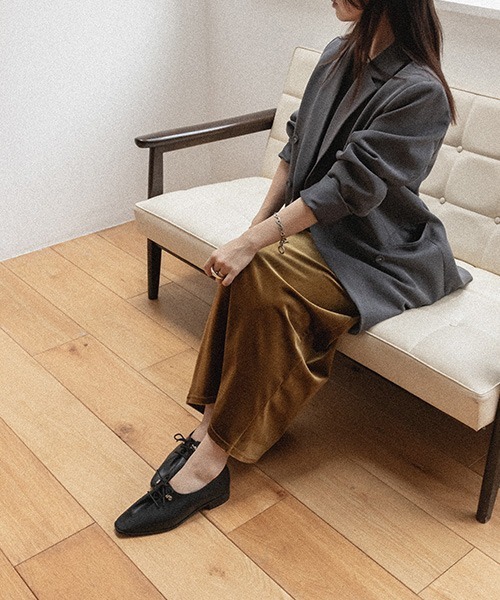 RANDA（ランダ）の「サステナブル 晴雨兼用 フロントタックシューズ（モカシン/デッキシューズ・レディース・ブルー/ブラック・LL/M/S/L）」の4枚目の写真