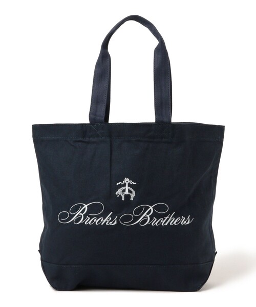 BEAMS F(ビームスエフ)の「Brooks Brothers / ロゴ トートバッグ(トートバッグ・メンズ・ホワイト/ネイビー・ONE SIZE)」の2枚目の写真