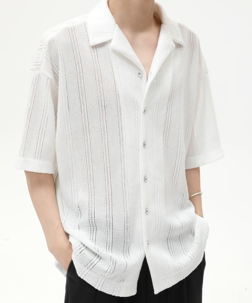 JCAESAR STUDIO 透かし編みTシャツ メッシュシャツ 71GDflNiJmL._UY350_.jpg