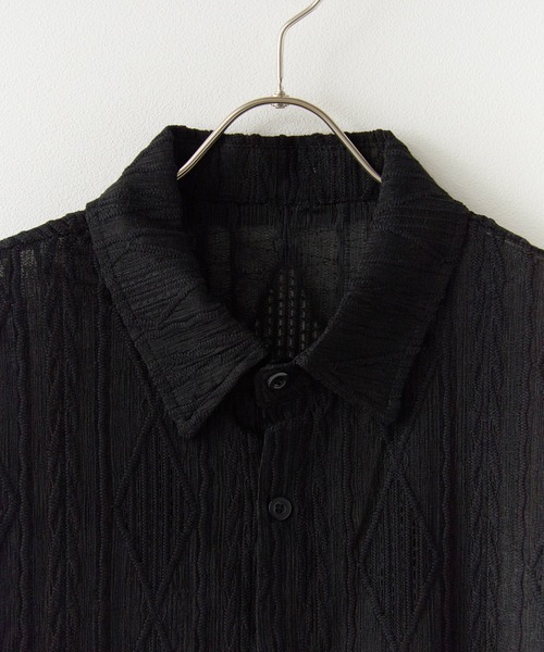 Openwork Short-Sleeved Shirt / 透かし編み 半袖シャツ（シャツ