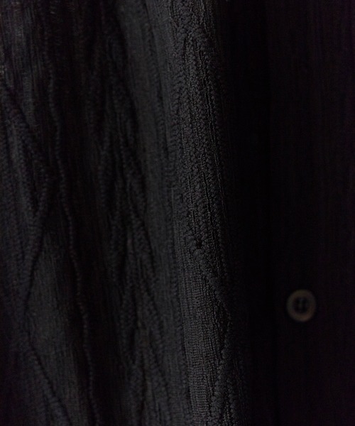 Theater code(シアターコード)の「Openwork Short-Sleeved Shirt / 透かし編み 半袖シャツ(シャツ/ブラウス・メンズ・ブラック/ホワイト・M/L)」の9枚目の写真