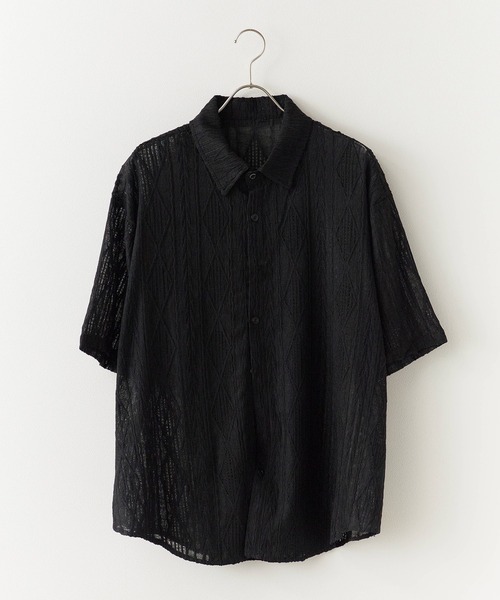 Openwork Short-Sleeved Shirt / 透かし編み 半袖シャツ（シャツ