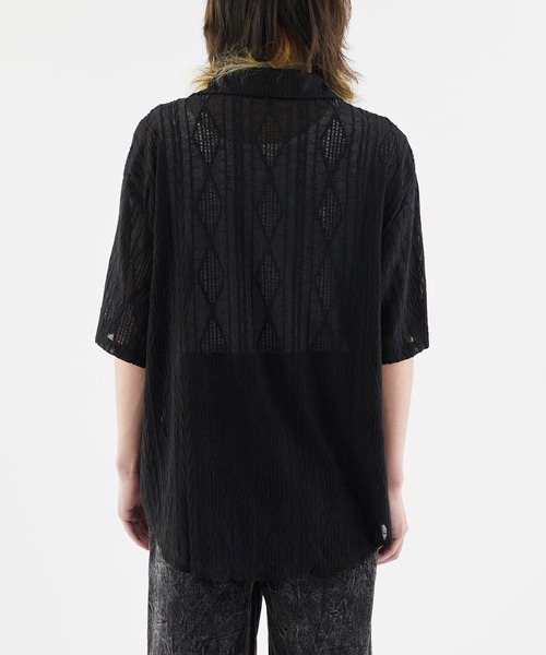 Theater code(シアターコード)の「Openwork Short-Sleeved Shirt / 透かし編み 半袖シャツ(シャツ/ブラウス・メンズ・ブラック/ホワイト・M/L)」の21枚目の写真