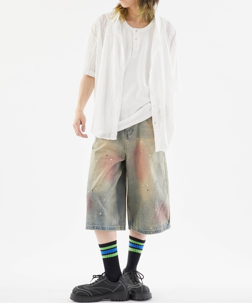 Theater code(シアターコード)の「Openwork Short-Sleeved Shirt / 透かし編み 半袖シャツ(シャツ/ブラウス・メンズ・ブラック/ホワイト・M/L)」の13枚目の写真