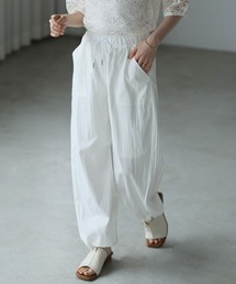 ナチュラルワッシャー裾ドロスト付2WAYバレルレッグパンツ