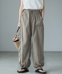 ナチュラルワッシャー裾ドロスト付2WAYバレルレッグパンツ