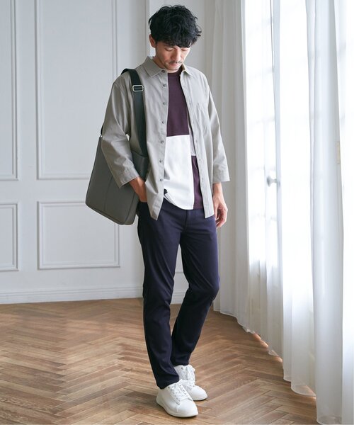 ikka(イッカ)の「ブロックスCHスエード切り替えTシャツ(Tシャツ/カットソー・メンズ・ホワイト/ライム/ブラック/ワイン・M/L/XL/S)」の10枚目の写真