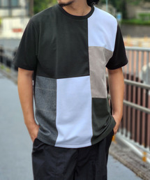 ブロックスCHスエード切り替えTシャツ