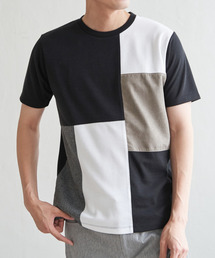 ブロックスCHスエード切り替えTシャツ