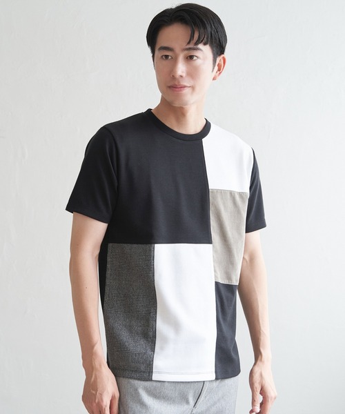 ikka(イッカ)の「ブロックスCHスエード切り替えTシャツ(Tシャツ/カットソー・メンズ・ホワイト/ライム/ブラック/ワイン・M/L/XL/S)」の20枚目の写真