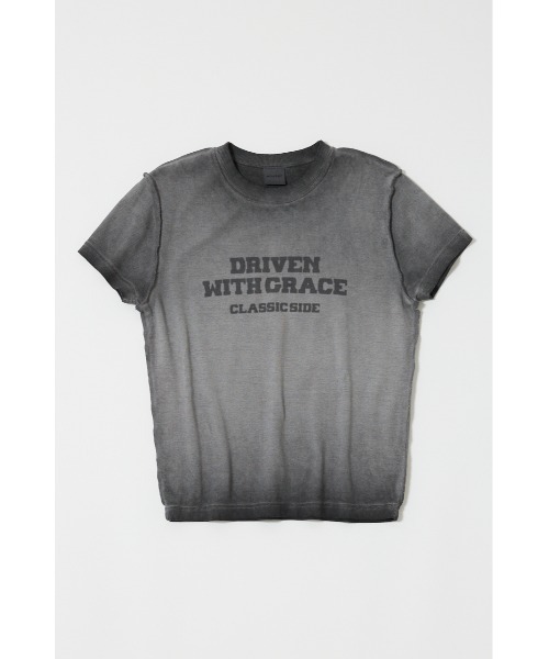 MOUSSY（マウジー）の「BLURRED LOGO Tシャツ（Tシャツ/カットソー・レディース・ライトブラック/ピンク/オフホワイト/ネイビー・FREE）」の12枚目の写真